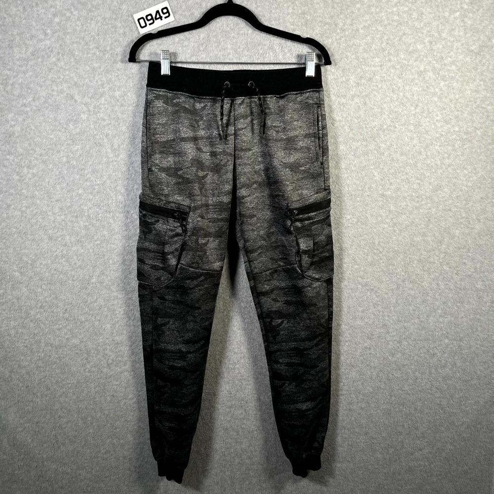 Encrypted Cargo Jogger Pants Boys XL 18 Gray Pockets Camouflage Hiking Outdoor